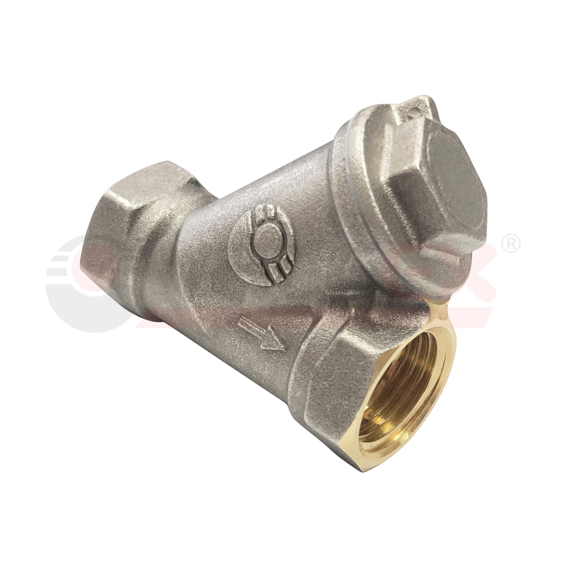 VF.192.LN0.034 Valfex Фильтр сетчатый угловой (с никелевым покрытием) (внутр.-внутр.)  3/4" 