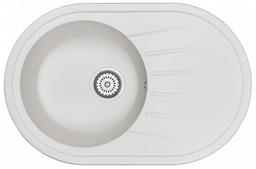 7601, БЕЛЫЙ, кухонная мойка, СтандАРТ кварц