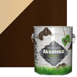 Антисептик Akvateks для защиты древесины с УФ-фильтром 2,7 л 87273262