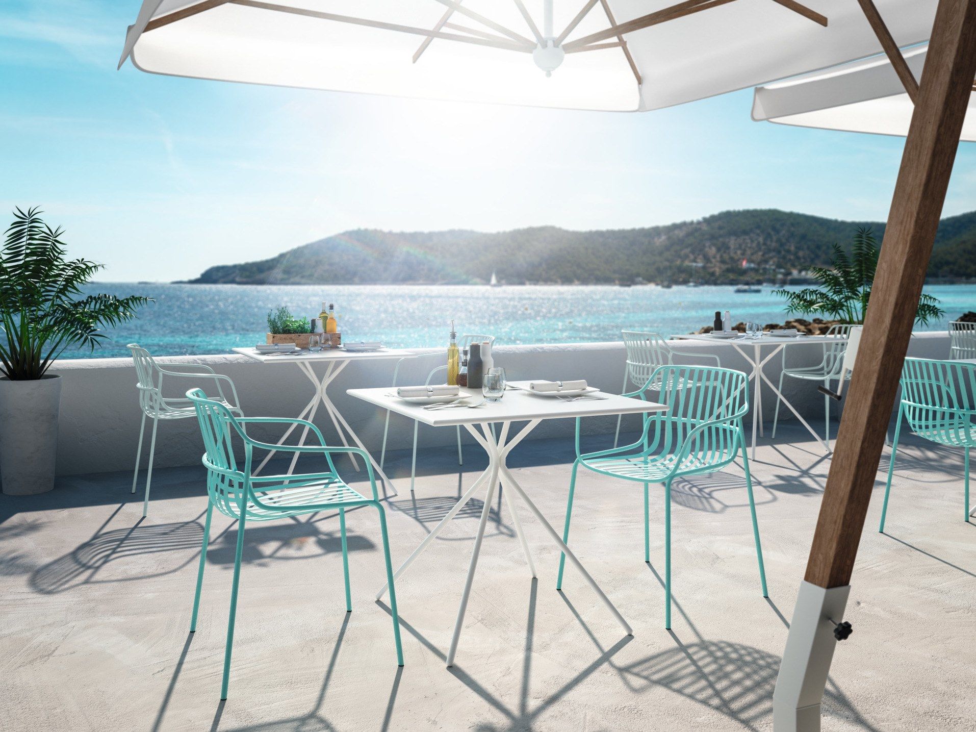 Стальной складной квадратный садовый стол Brunner crona steel ARCH-00101164 - Вид №3