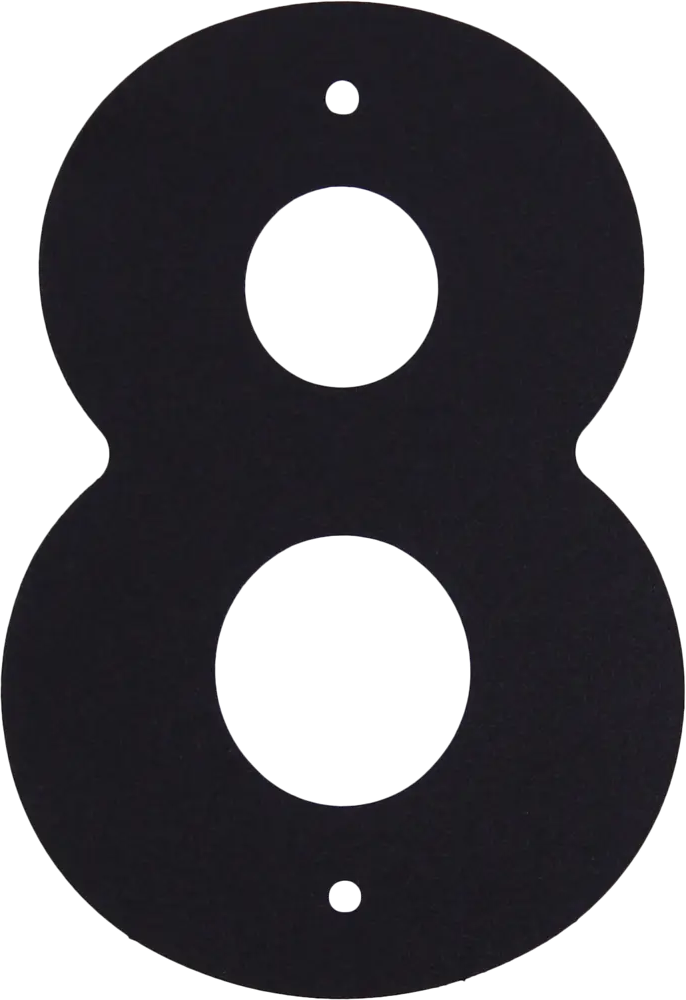 Larvij Цифра 8 настенная большая черная для оформления интерьера 18284881