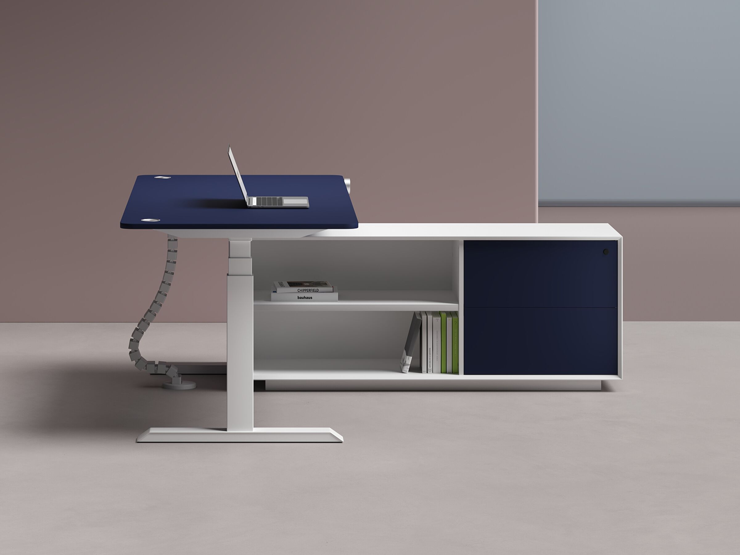 Деревянный угловой стол с регулируемой высотой со встроенной полкой WORKSPACE MAX PRO NOVA ARCH-00118312 - Вид №6