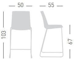 GABER Табурет из технополимера со спинкой Jubel sun-id-1423871 - Вид №11