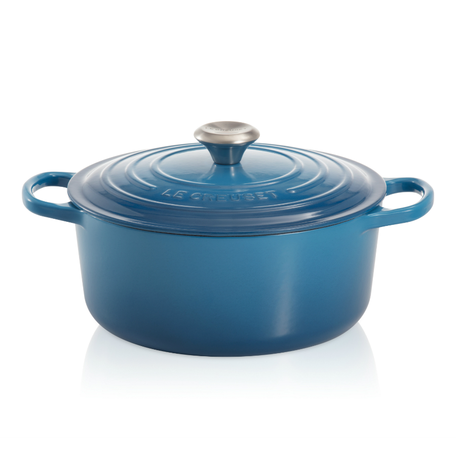 Кастрюля чугунная Le Creuset, Ø22 см, голубая 21177222002430 - Вид №6