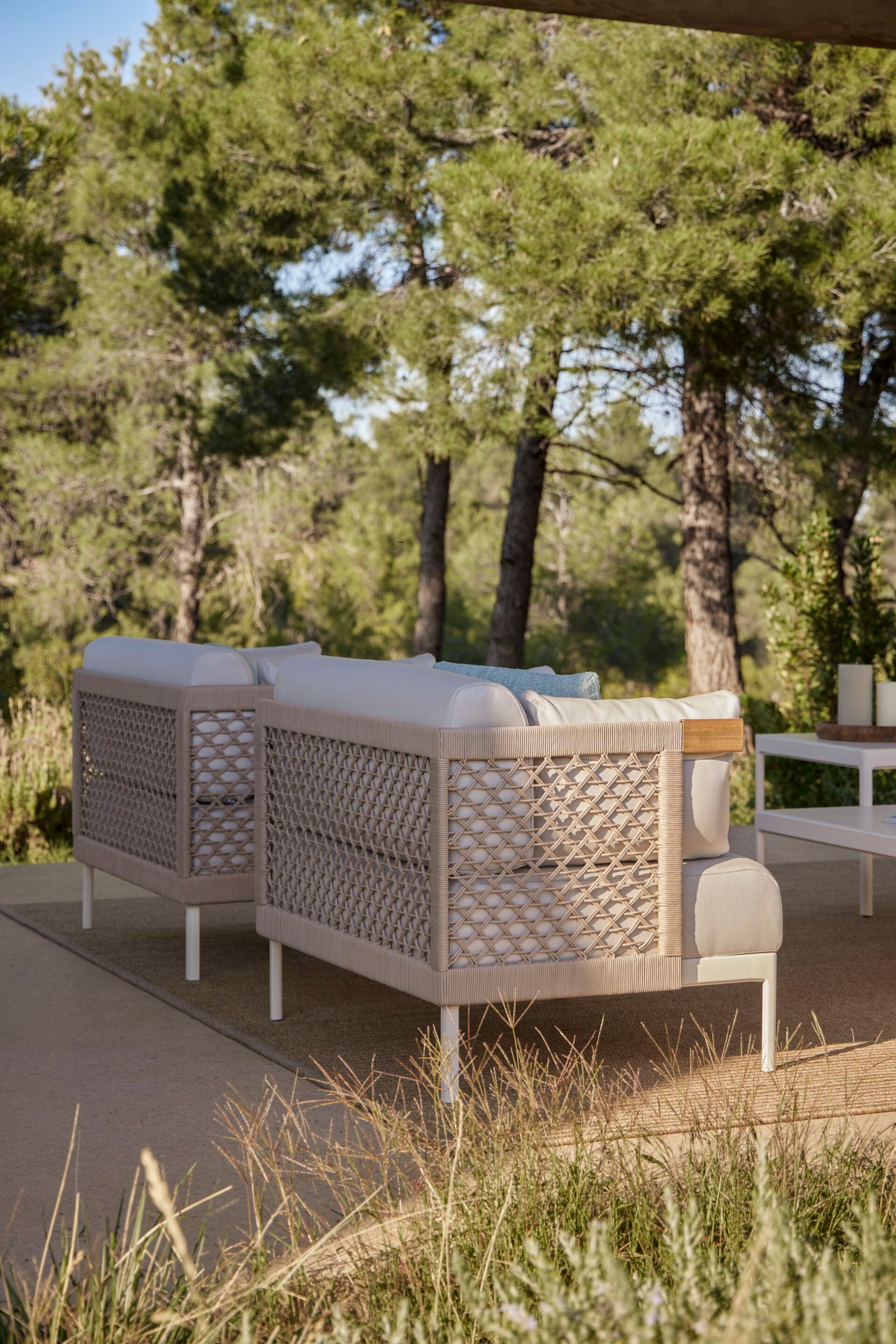 Веревочное и тканевое садовое кресло с подлокотниками POINT Legacy ARCH-00037863 - Вид №10