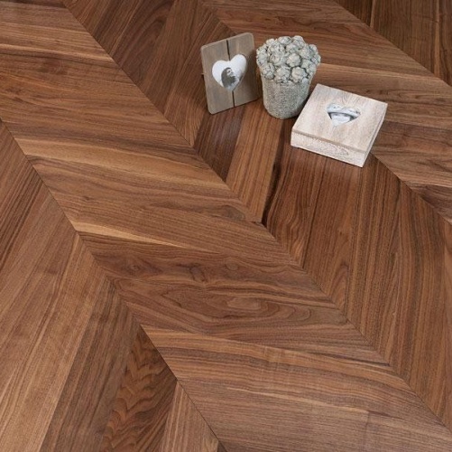 Паркет Ёлка Coswick Американский Орех американский Селект (Гладкая) 530х107,95 мм 13291101 - Вид №7