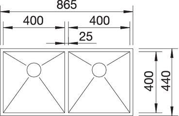 521620 Кухонная мойка Blanco Zerox 400/400-U  Blanco Zerox - Вид №4
