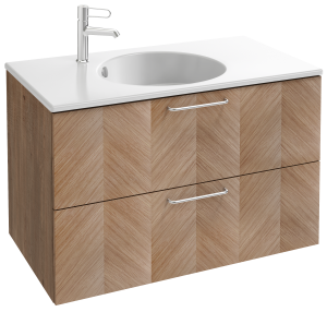 EB2523-R5-E10 Тумба под столешницу 90 см, 2 ящика, хромированная ручка JACOB DELAFON ODÉON RIVE GAUCHE