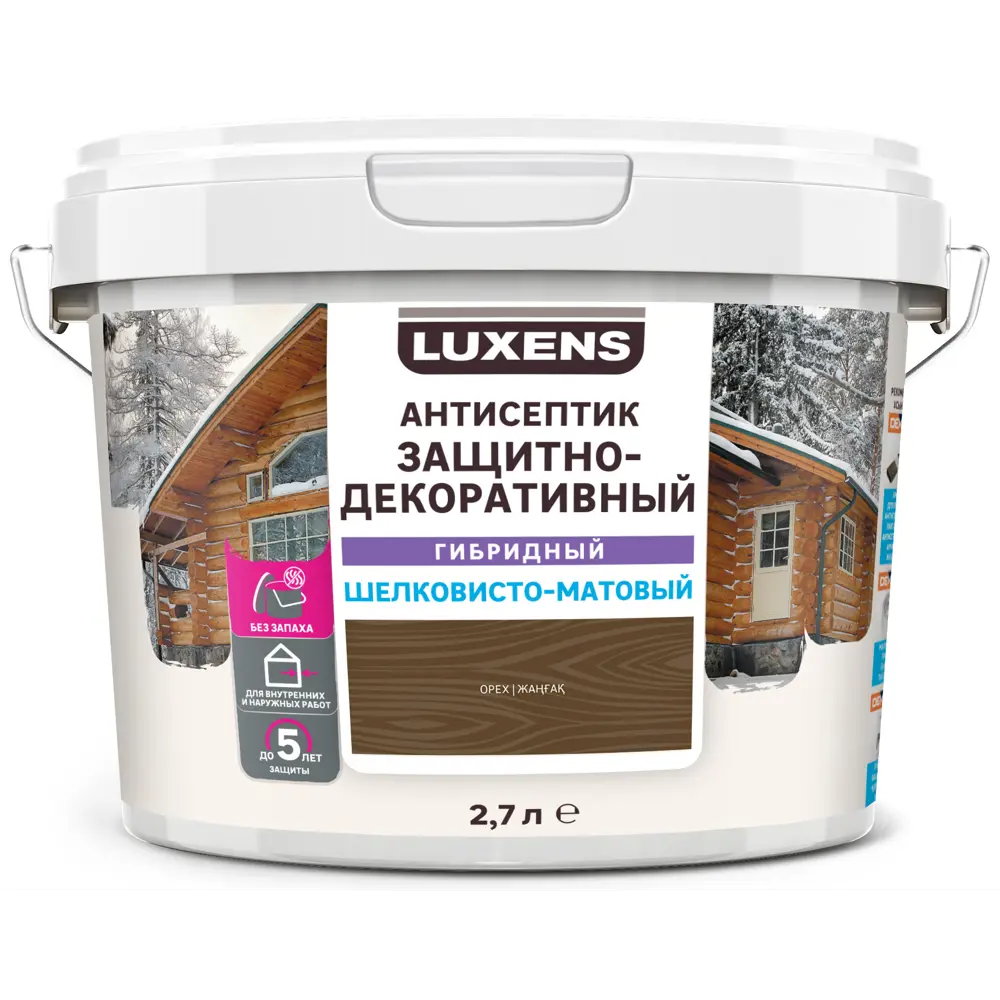 Антисептик LUXENS для дерева цвет Орех 2,7 л - защита и декор 82933509 STLM-0038116 - Вид №1