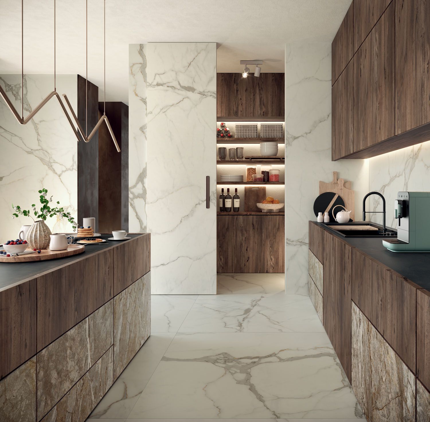 Керамогранит / напольное покрытие из ламинированного керамогранита с мраморным эффектом COTTO D'ESTE Starlight ARCH-00134694 - Вид №4