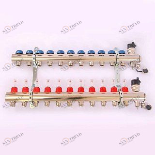 Коллектор 1'х3/4" ЕК 11 выходов EMMETI TOPWAY с расходомерами и вентилями 1298228