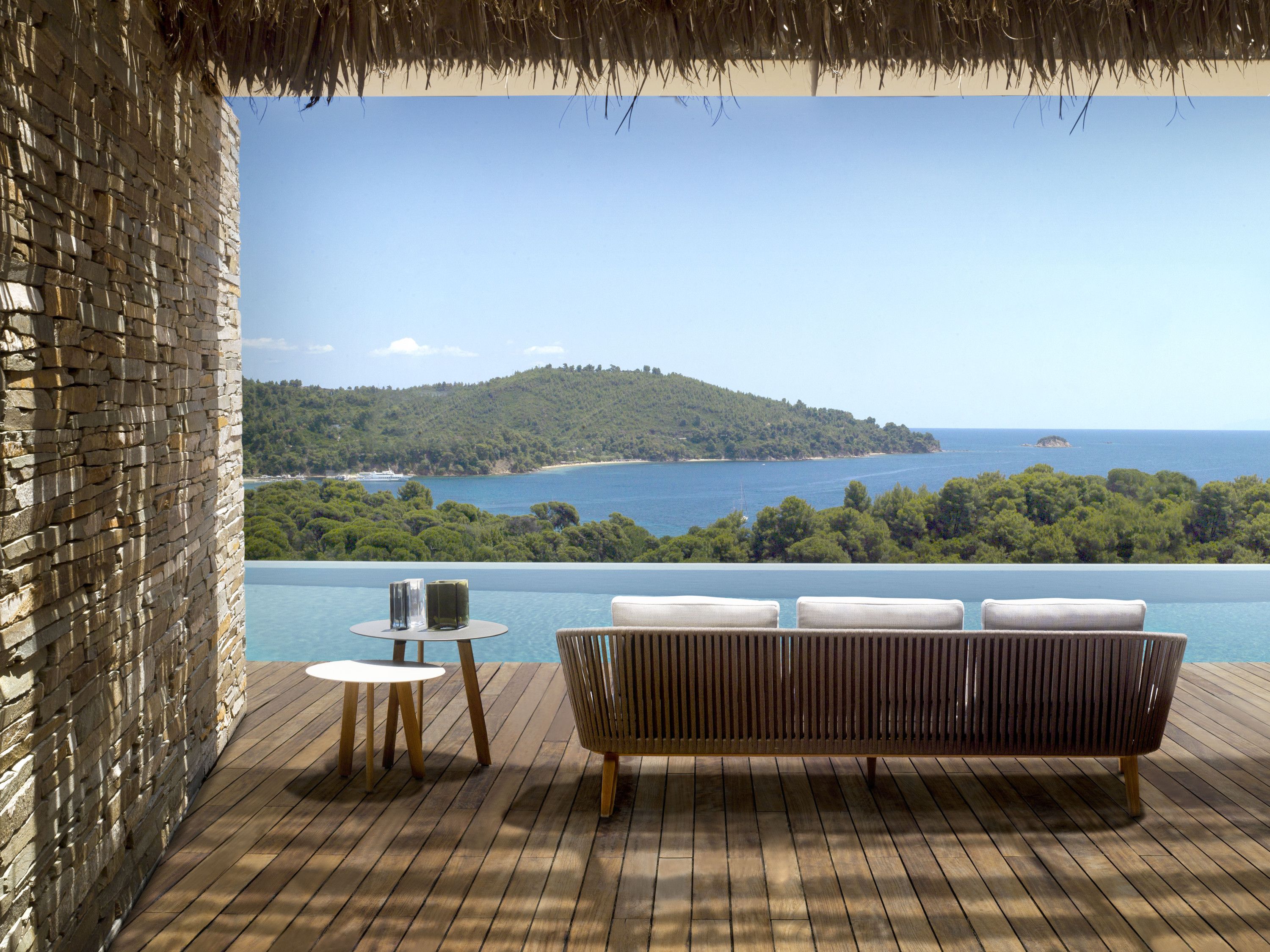 3-местный тканевый мягкий садовый диван TRIBÙ Mood ARCH-00100438 - Вид №7