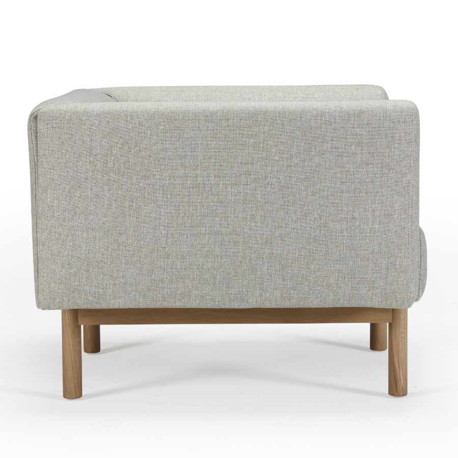 Диван-софа двухместный с мягкими подлокотниками Ebeltoft, лакированный дуб, темно-песочный Kragelund 21002202244 - Вид №2