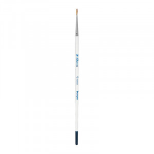 102341 Кисть синтетика (нейлон) Баргузин круглая короткая ручка d-0.9 №0 Альбатрос