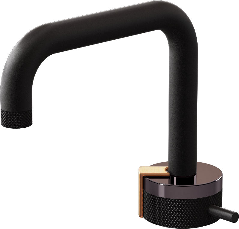 E-11500-R1OX-L2BRG-BK Однорычажный прогрессивный смеситель для раковины - излив 15,3см GRAFF MOD+