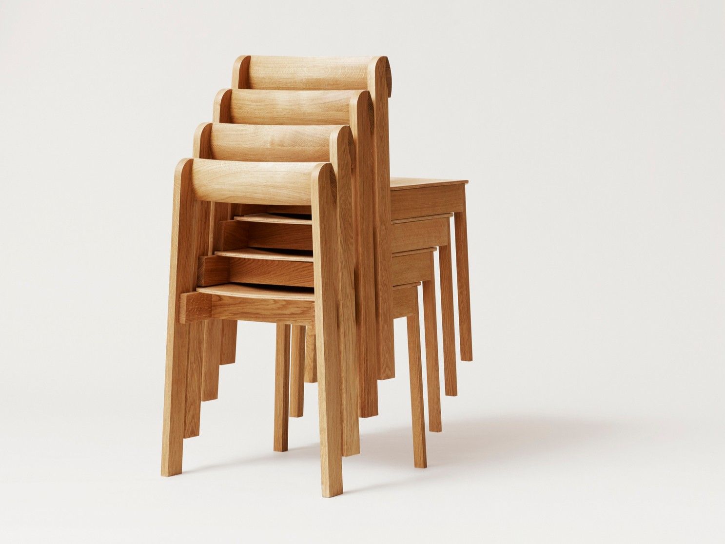 Штабелируемый стул из дуба с открытой спинкой Form & Refine Blueprint ARCH-00105045 - Вид №9