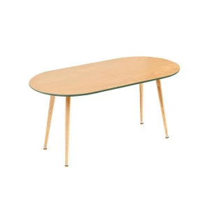 Кофейный столик с деревянными ножками и кантом кейл Soap WOODI  00-3966168 Беленый дуб;бежевый;зеленый