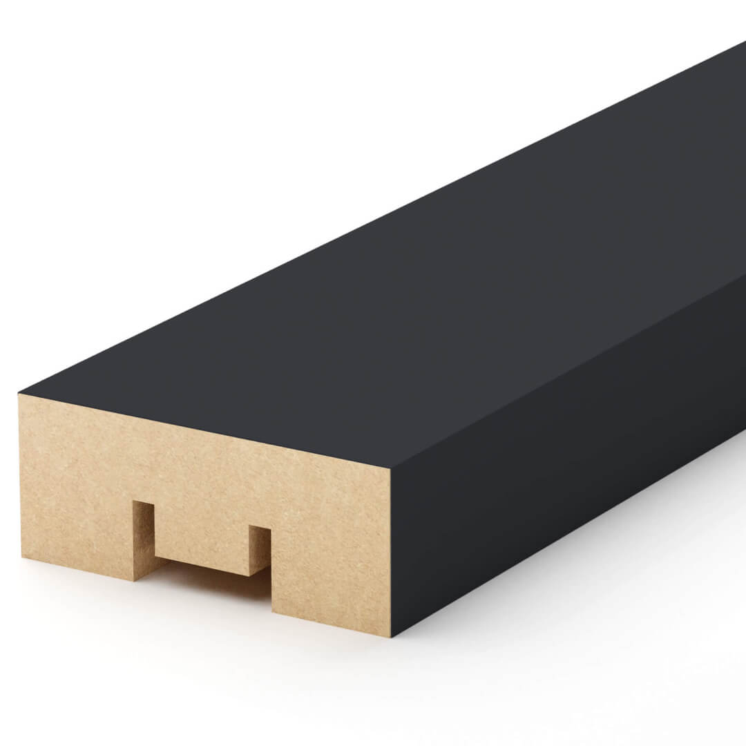 Интерьерная рейка МДФ Stella Бриона Light Black Edition 16*40*900 (уп.8шт.) STSR-788