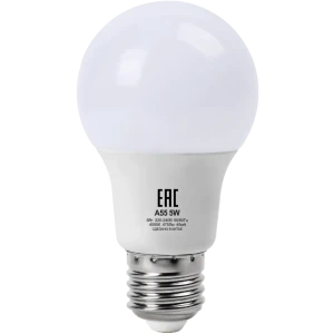 Лампа светодиодная A55 E27 220 В 5 Вт груша матовая 475 лм, нейтральный белый свет