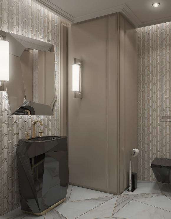 Diamond Freestanding Напольная раковина стоящая прямоугольная Covethouse  - Вид №8