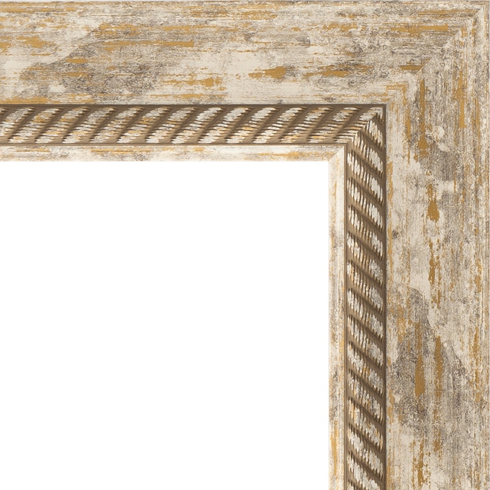 BY 3615 Зеркало с фацетом в багетной раме - прованс с плетением 70 mm EVOFORM Exclusive - Вид №5