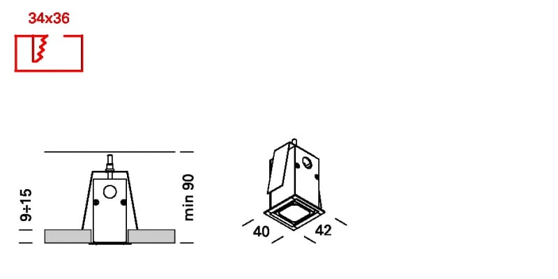 Квадратный светодиодный светильник Lucifero's рычаг ARCH-00100500 - Вид №2