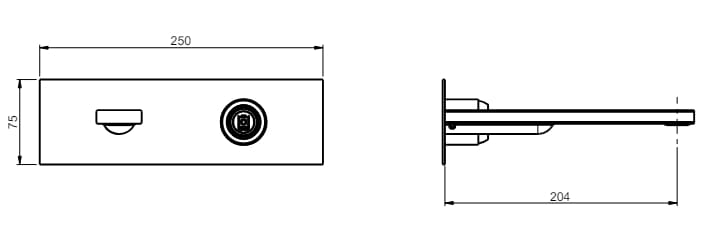 Настенный смеситель для раковины без слива Rubinetterie Frattini Gaia S ARCH-00103499 - Вид №2