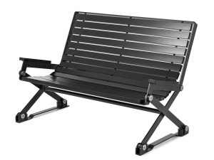 Деревянная скамейка с откидной спинкой