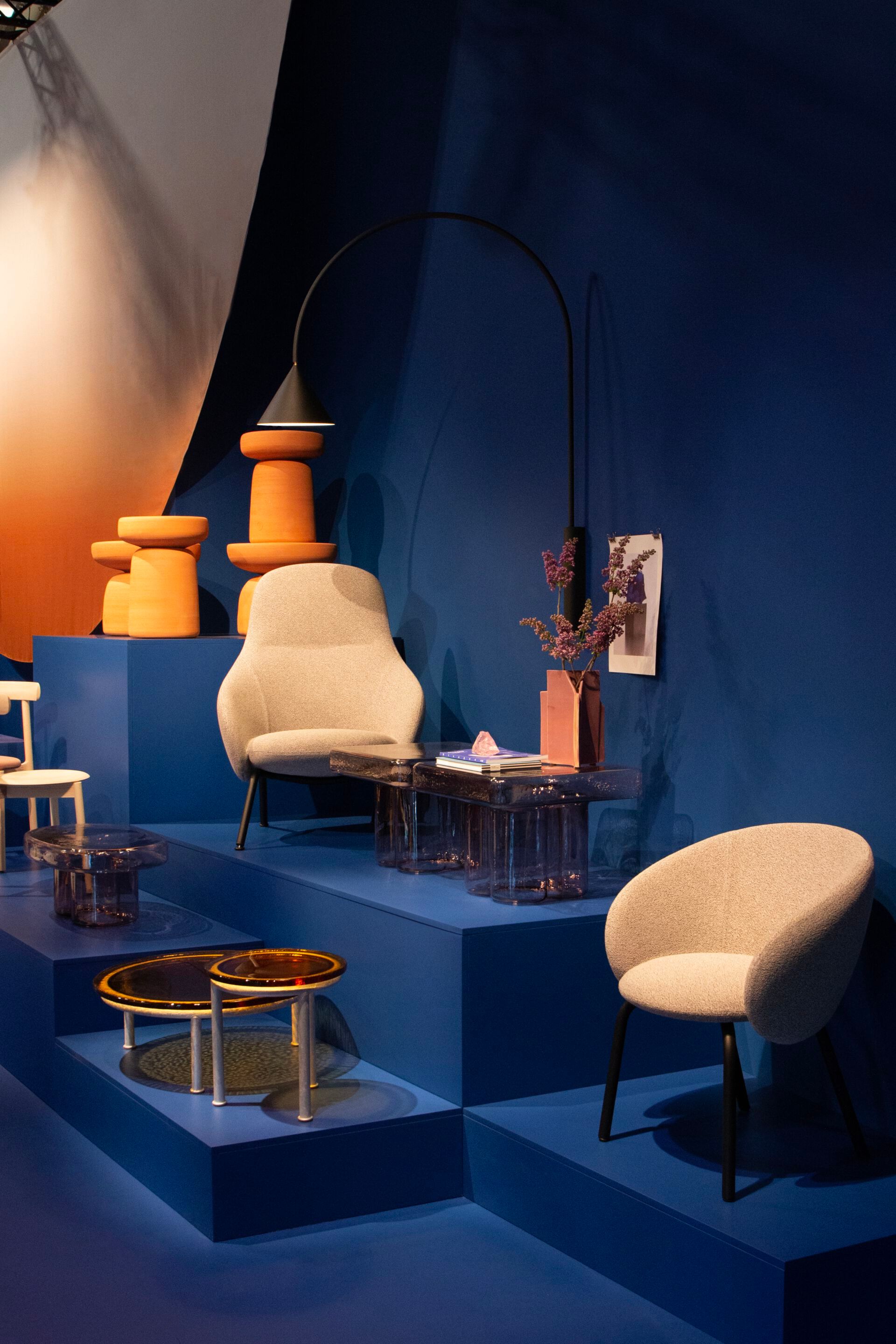 Тканевый мягкий стул с металлической основой Miniforms Nebula ARCH-00065414 - Вид №7