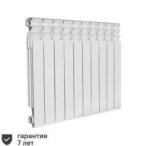Радиатор секционный Oasis Aluminium 500/70 10 секций боковое подключение алюминий белый