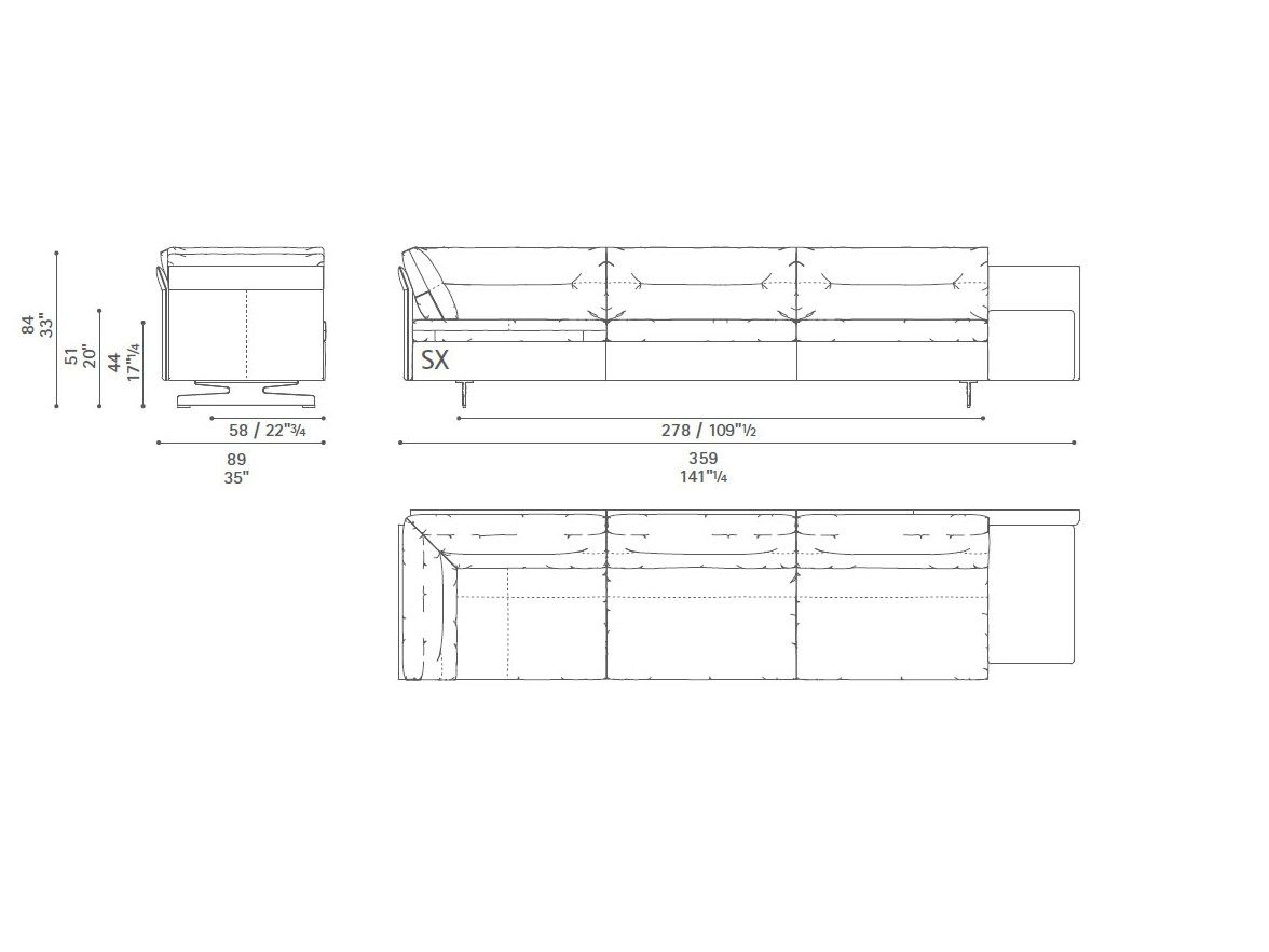 Диван с журнальной стойкой Poltrona Frau коллекция-диваны и кресла ARCH-00101037 - Вид №25