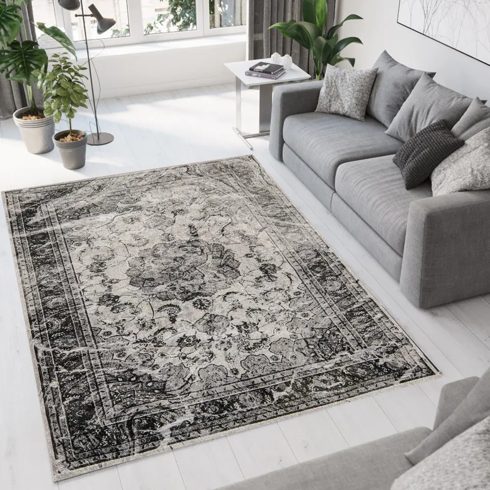 Ковер вискоза Рим 814X 120x180 см цвет серый CTIM STLM-2078857