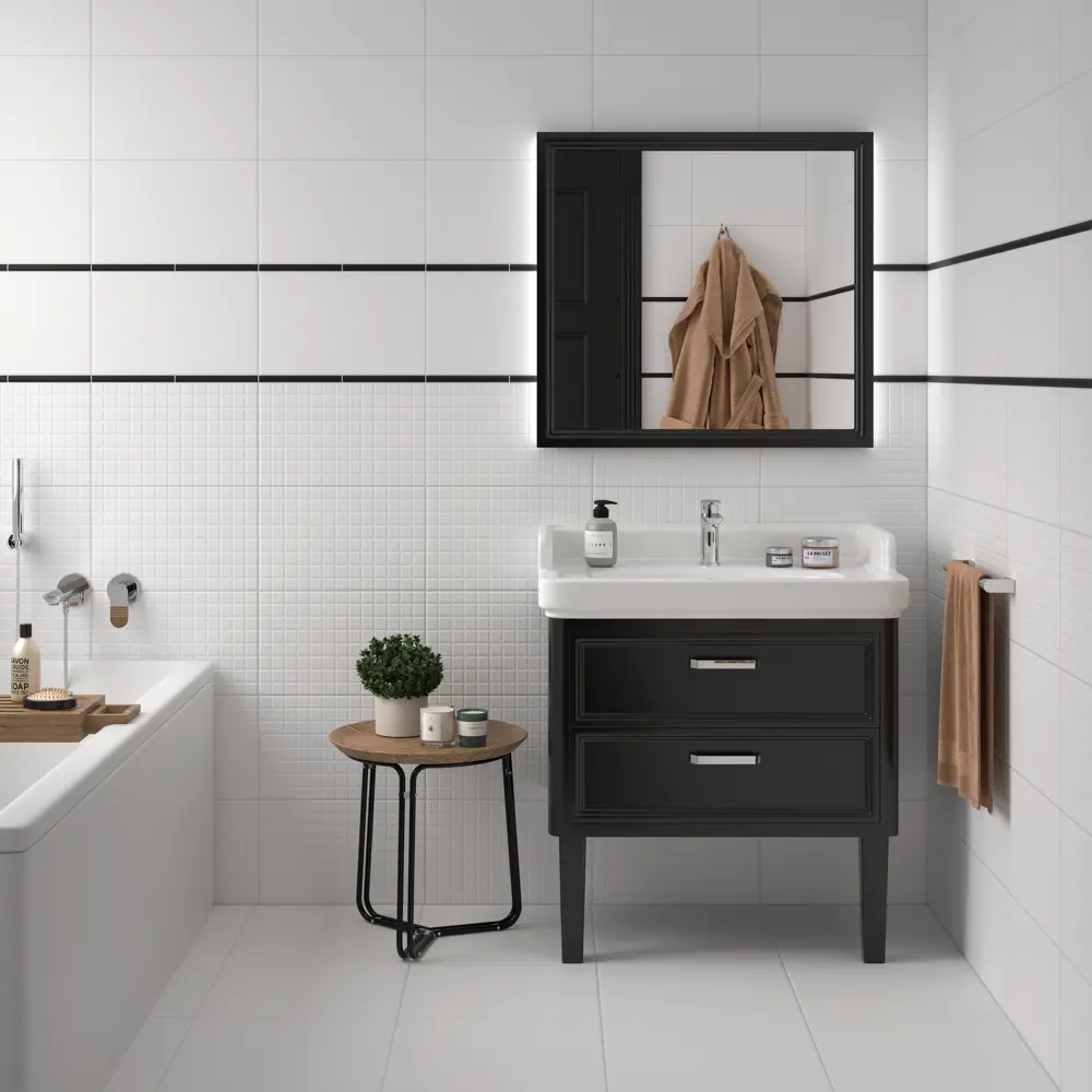 82111439 Плитка настенная Artens Вега 25x40 см 1.1 м² цвет белый матовый STLM-0019314 - Вид №4