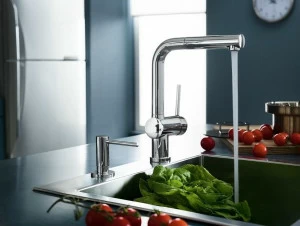 Nobili Rubinetterie Хромированный кухонный смеситель на одно отверстие с вытяжным душем Oz Oz917/9t5cr