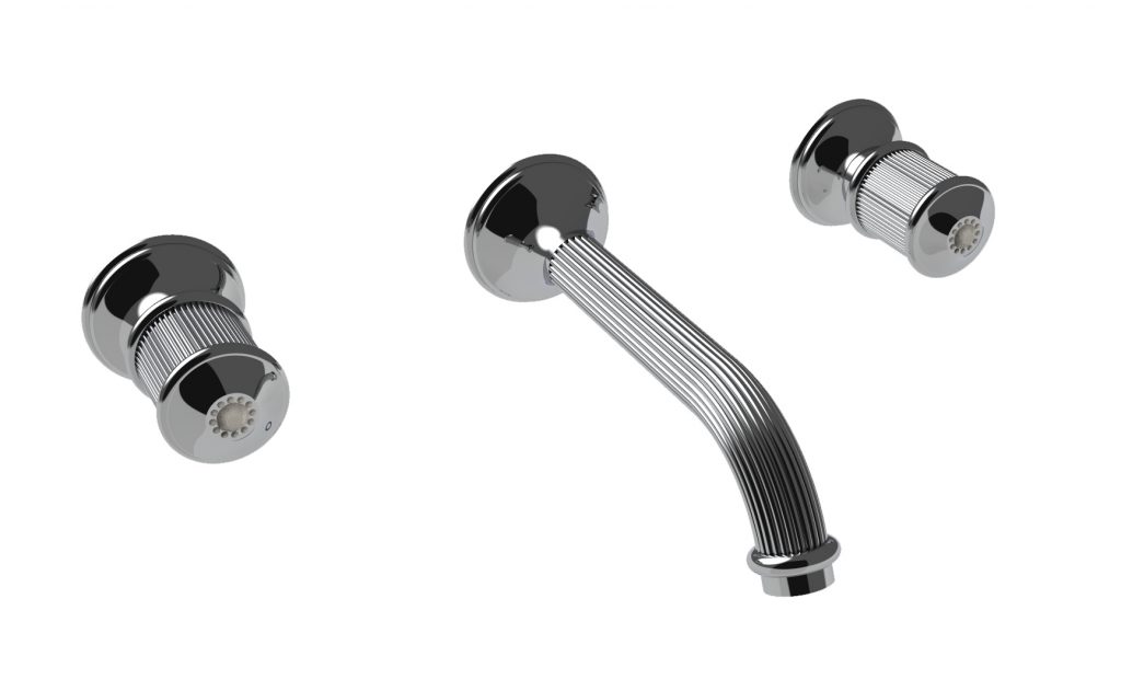 24538 / СТ-РБ Смеситель для раковины настенный с мм. 196 носик. Bongio Impero 24538/ST-RB