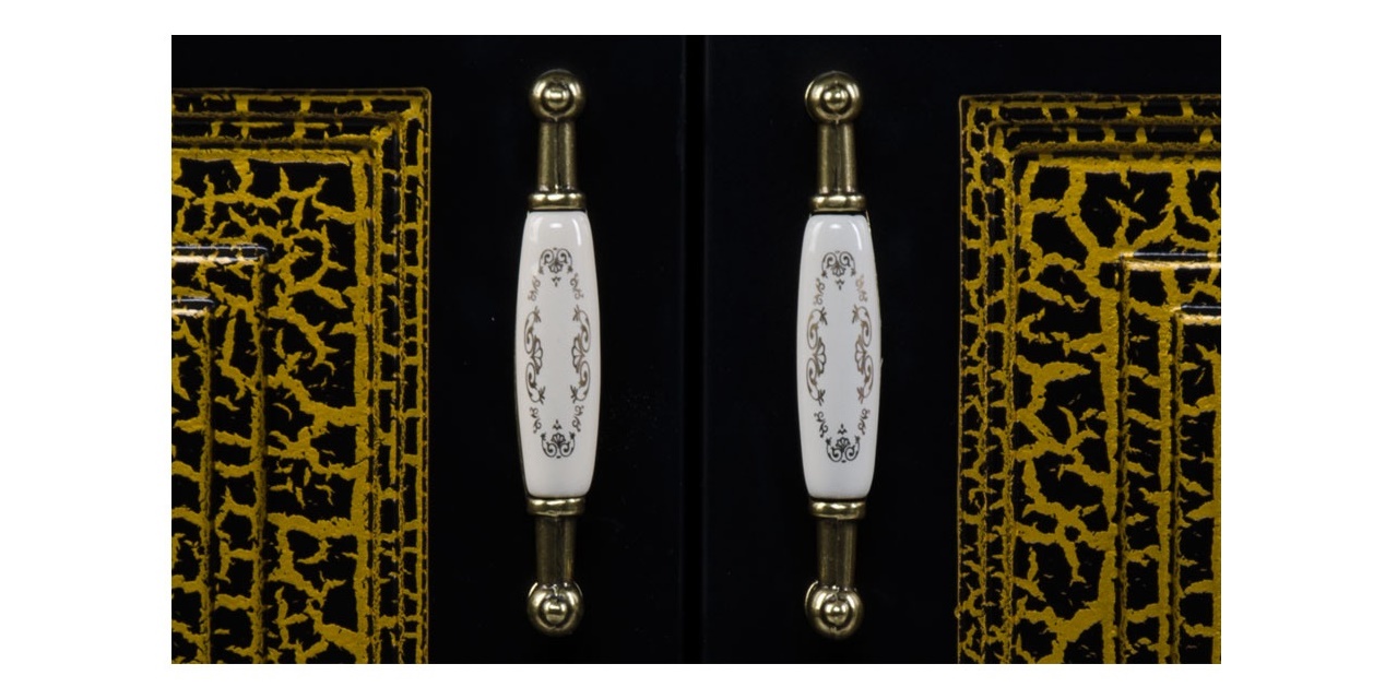 Комплект мебели Aquanet Валенса 70 черный краколет/золото 00180462 - Вид №3