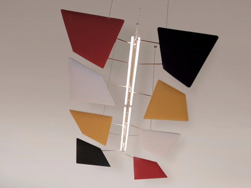 Caimi Brevetti Подвесная акустическая панель из ткани со встроенной подсветкой Snowsound technology sun-id-1410223 - Вид №1