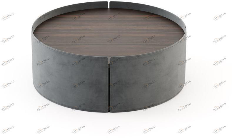 Domkapa Низкий круглый бархатный журнальный столик sun-id-1380527