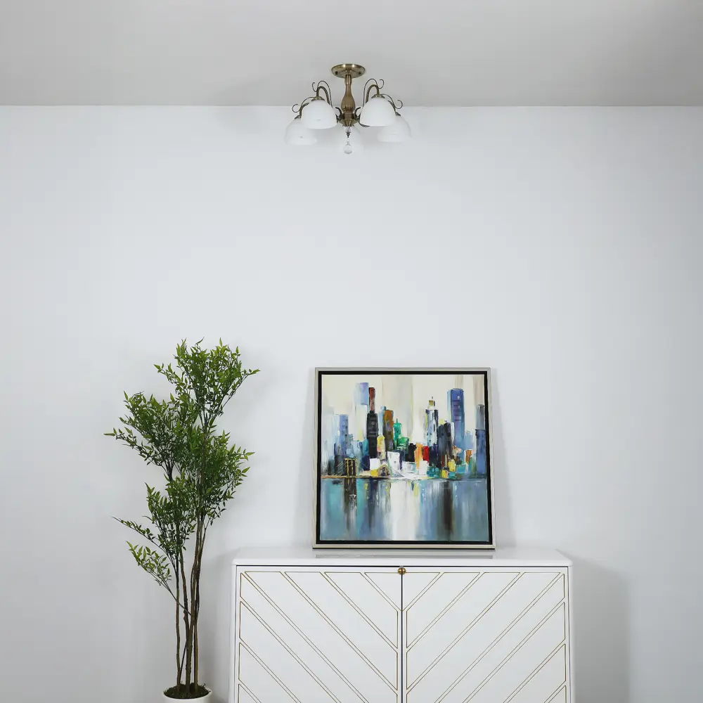 Люстра на штанге Primavera 5 ламп 20 м² цвет бронза SCHAFFNER STLM-2019184 - Вид №9