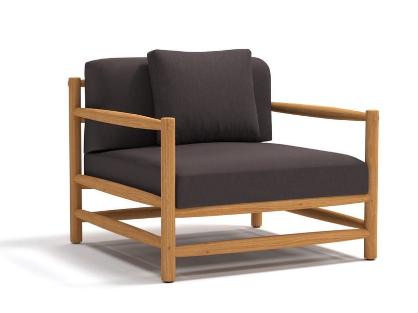 Садовое кресло из тикового дерева с тканевыми подушками Skargaarden Saltholm ARCH-00086690