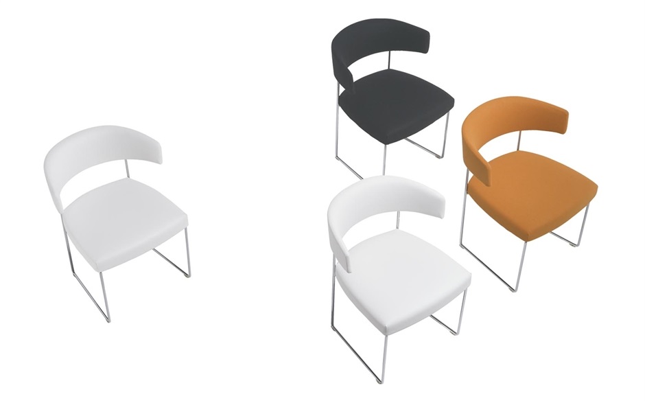 102471 Стул терракотовый металлические ножки Andreu World Tauro - Вид №2