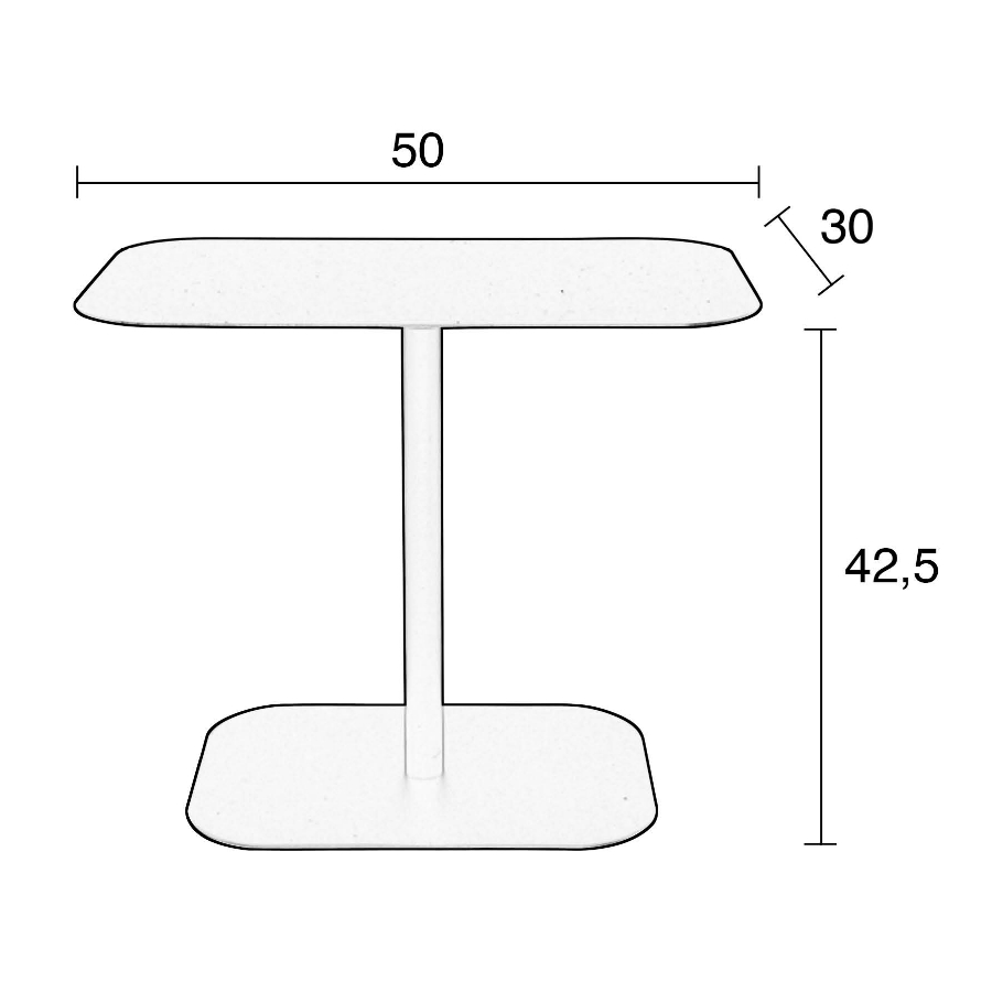 Столик прямоугольный Snow, черный Zuiver 2300156 - Вид №5