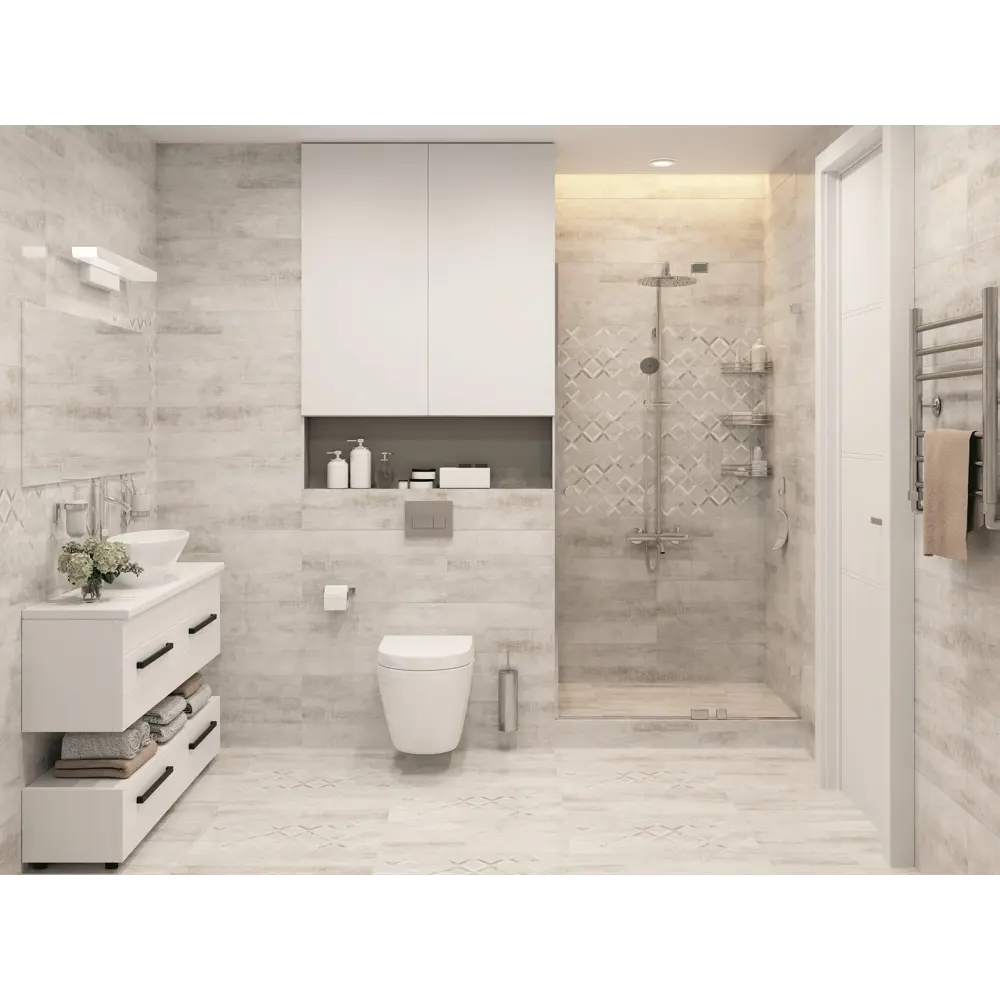 Декор LB Ceramics Сноувинд 60×30 см - керамогранит с геометрическим узором 85604801 STLM-0948764 - Вид №5