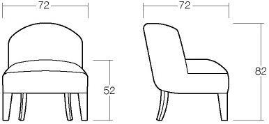 Chaarme Letti Кресло из ткани Dolce vita sun-id-1474123 - Вид №2