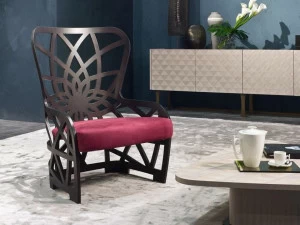 Carpanelli Кресло из дерева с высокой спинкой Optical skin Po70