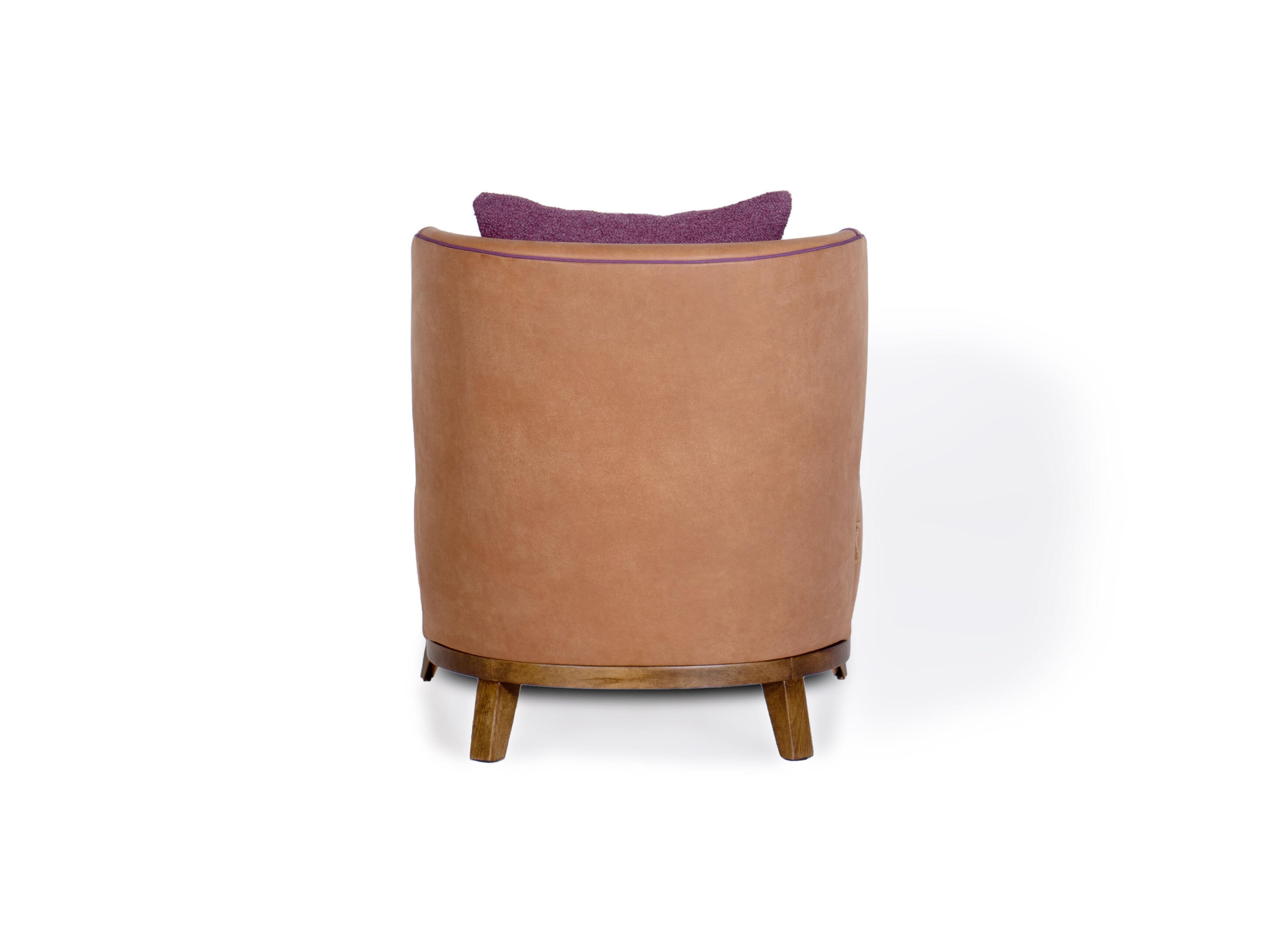 Дикий кожаный стул Mantellassi 1926 Agostina ARCH-00040728 - Вид №8