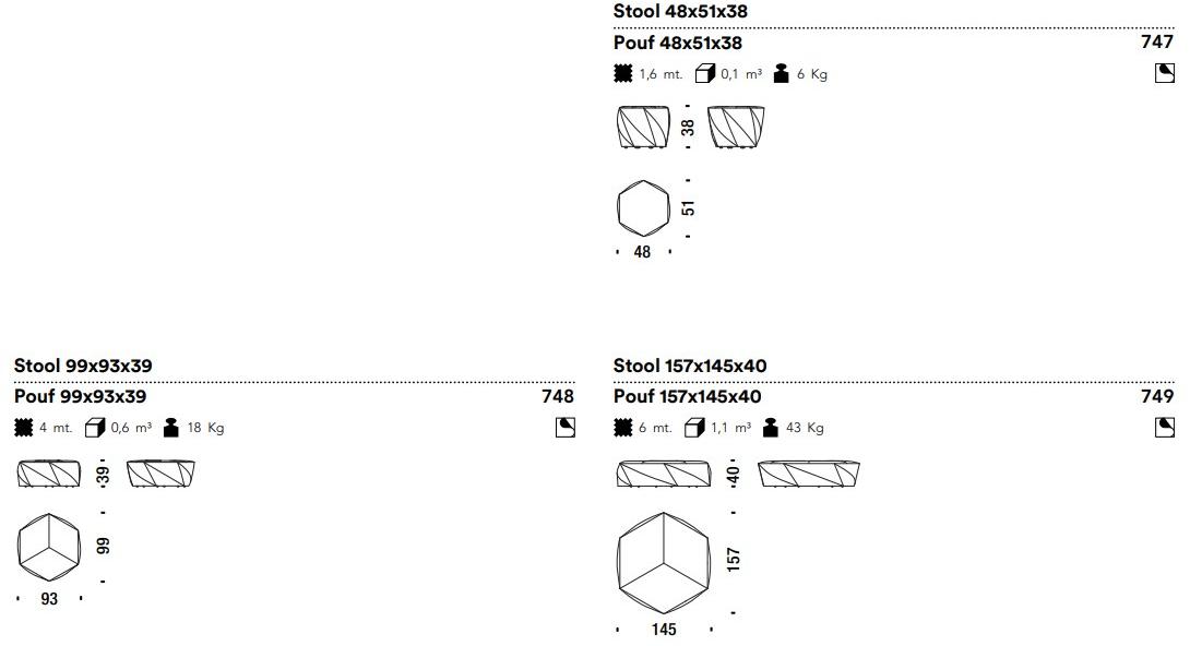 Moroso Съемный тканевый пуф sun-id-1468965 - Вид №5