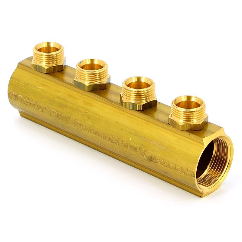 Коллектор ВВ 1"1/4 магистральный TIEMME 4 выхода 3/4"ЕК 50мм 1970035 - Вид №3