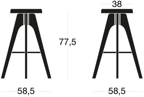 SIPA Стул деревянный с подставкой для ног Tommy sun-id-1398303 - Вид №3