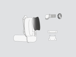 ORKITBC-CR Комплект для крепления/подачи воды в писсуар (обязательный) cielo Urinal